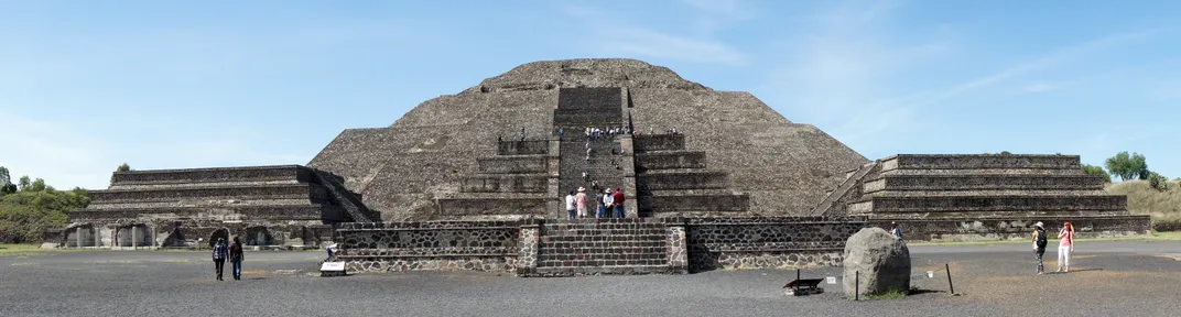 Front view of the Pyramid of the Moon