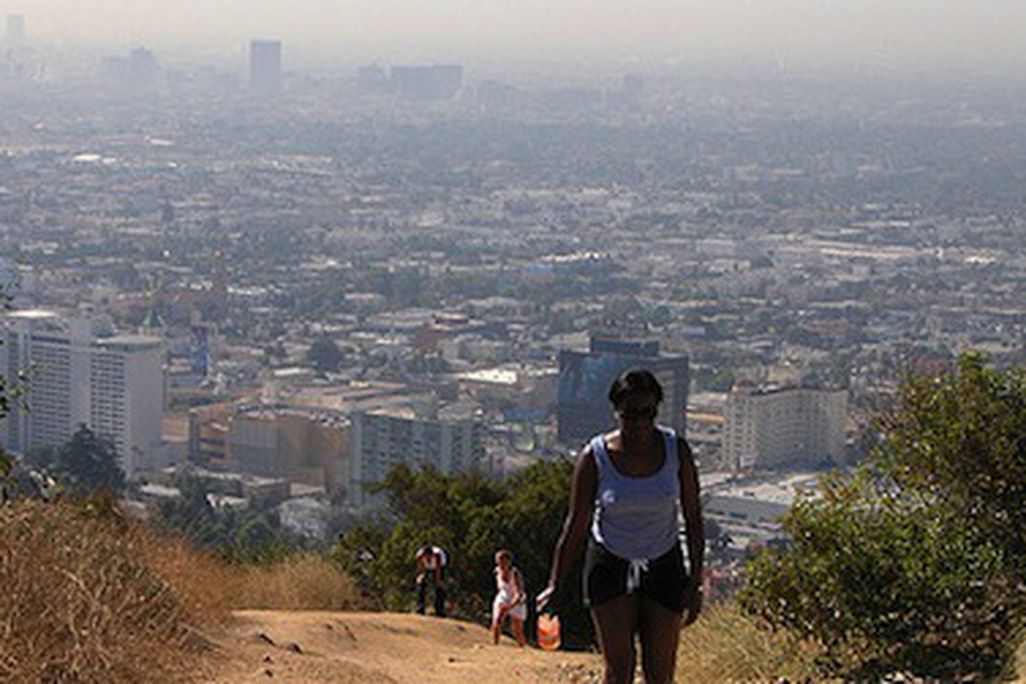 Hikers ascend