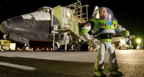 Buzz Lightyear returned to Earth on Discovery in 2009.