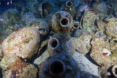 The Fiscardo wreck's amphorae are exceptionally well-preserved.