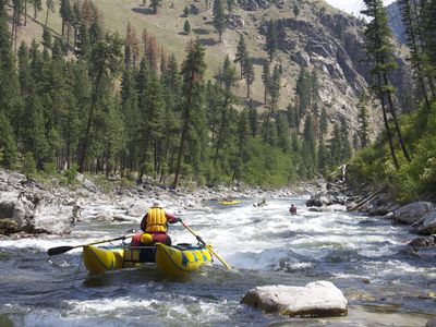 Rafters on the South Fork of the Salmon River in Idaho