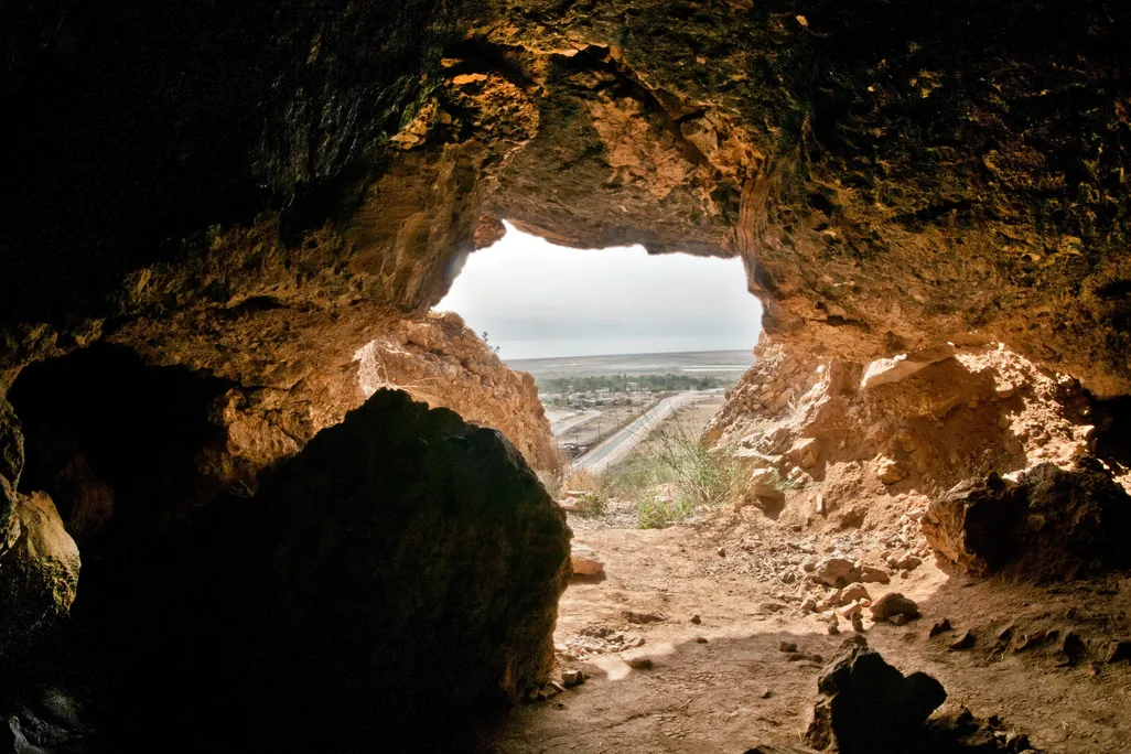 One of the Qumran caves