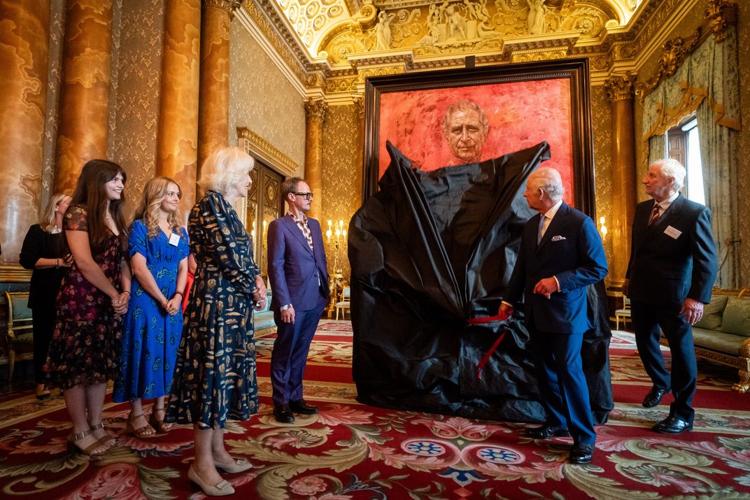 Charles III Unveiled His First Official Portrait As King Is It Too Red 