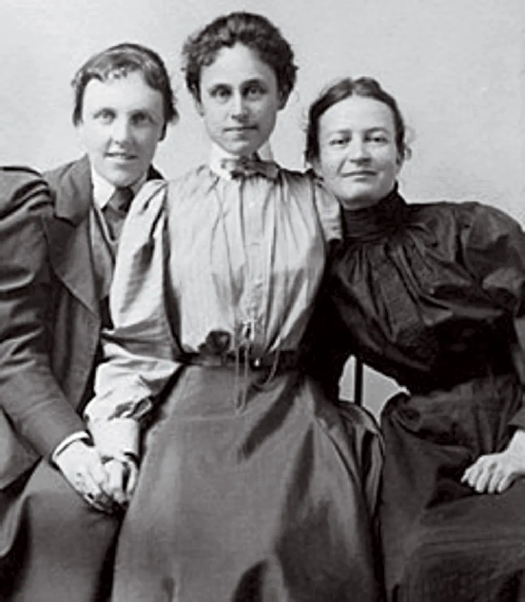a portrait of a group of three women