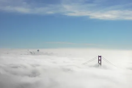 Researchers from the University of Washington conducted an initial experiment of cloud brightening technology in Alameda, California, on San Francisco Bay.