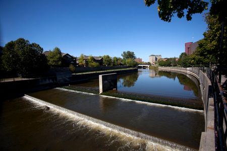 Flint River, Flint, Michigan.