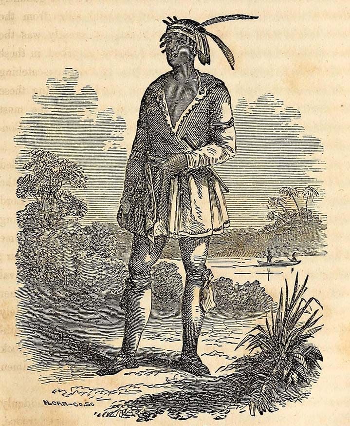 an illustration of a Black Seminole leader.