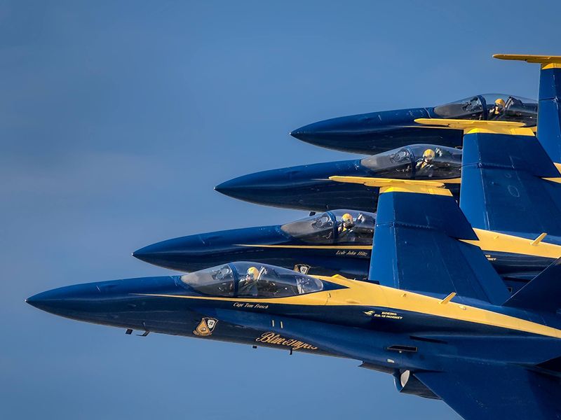 Blue Angel pilot behavior in tight formation. Smithsonian Photo