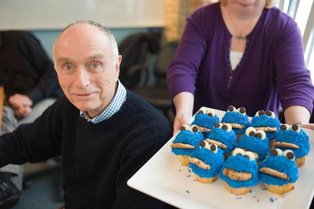 Lloyd Morrisett and his birthday cupcakes