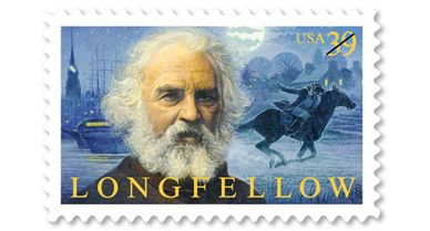 Longfellow is only the second writer to grace a U.S. stamp more than once.