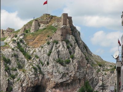 The ruins of Tokat Castle in northern Turkey. 