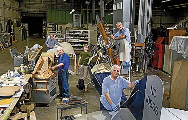 An all-volunteer crew works on the Museums Junior