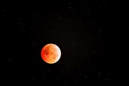The moon during a lunar eclipse