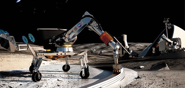 Additive manufacturing could be used for creating concrete structures on the moon.