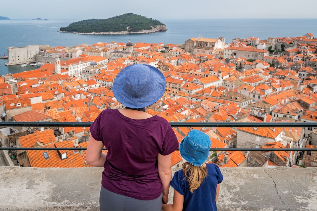Mother and daughter in Dubrovnik