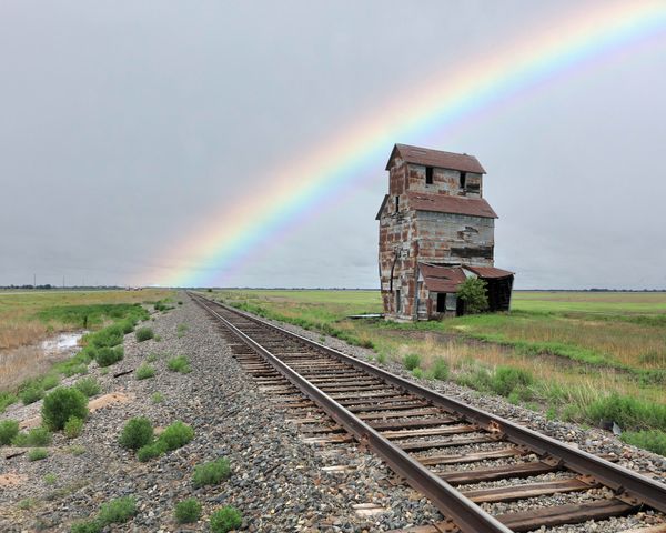 Rainbow & Elevator, Kinsley, Kansas, 2024. thumbnail