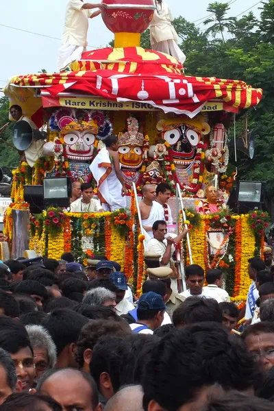 A Rath Yatra (Chariot procession) was taken out by ISKON to honour ...