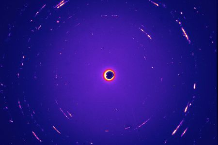 A false-color image of the "Orion" dust particle