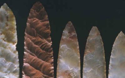 The Clovis people were known for their distinctive stone arrowheads.
