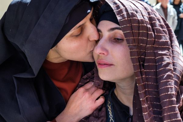 Holy Week Procession passing through the streets of Marsala, Sicily thumbnail