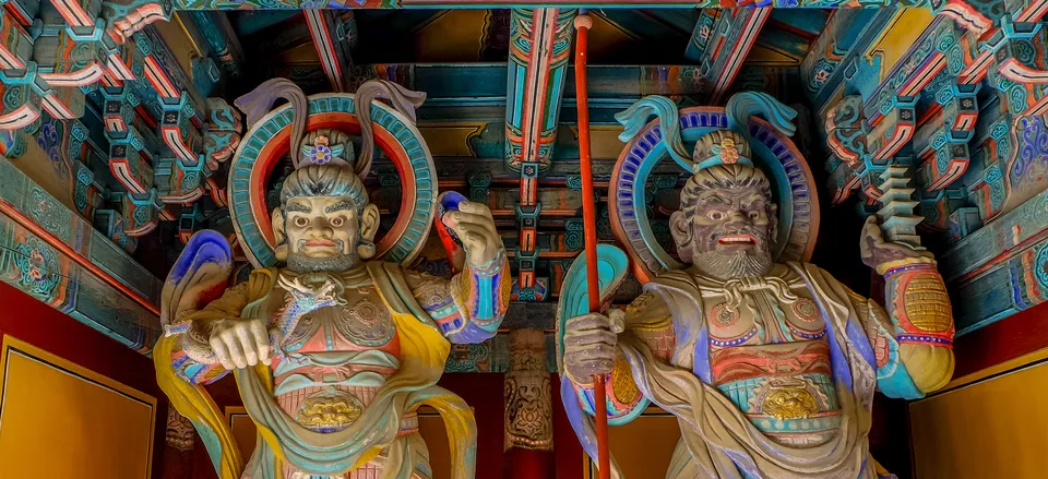  Warrior guardians at the Bulguksa Temple, Gyeongju, South Korea 