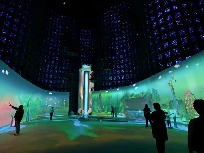 Design I/O’s “Connected Worlds,” an interactive exhibit at The New York Hall of Science, New York, New York
