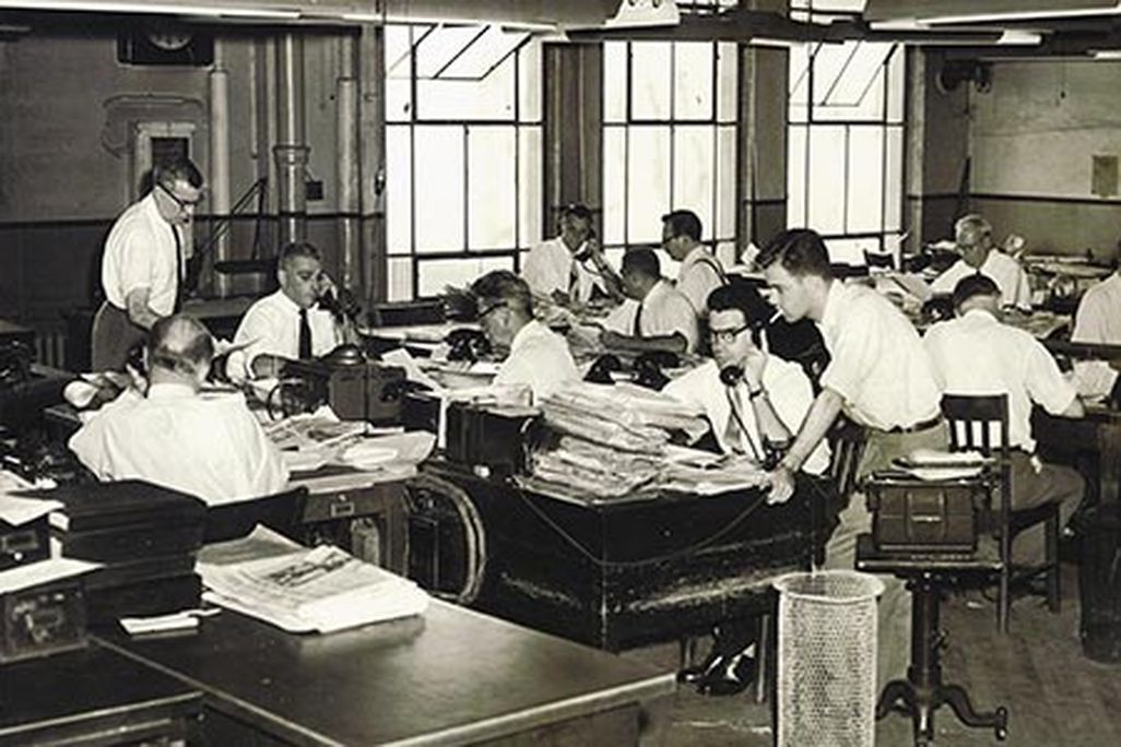 Journal American newsroom