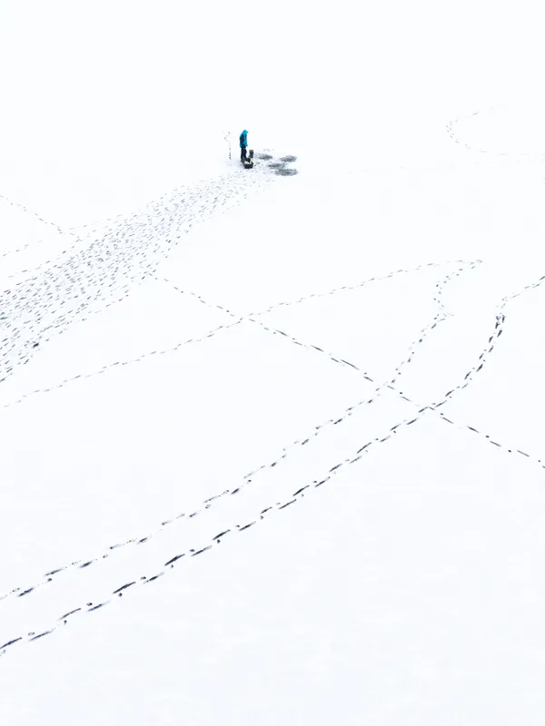 Fishing on a frozen lake thumbnail