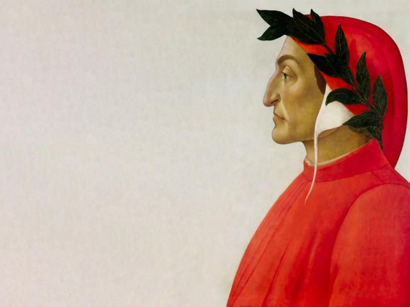 A posthumous portrait of Dante by Sandro Botticelli