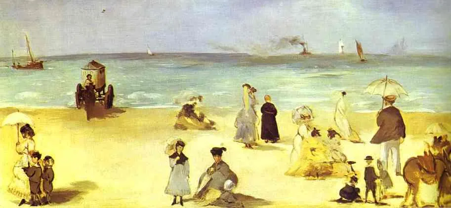 Beach at Bologne Edouard Manet