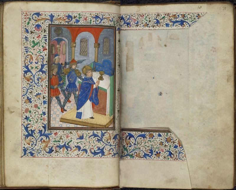 Miniature of the martyrdom of Thomas Becket