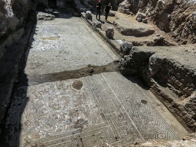 The 1,600-year-old mosaic in Rastan, Syria