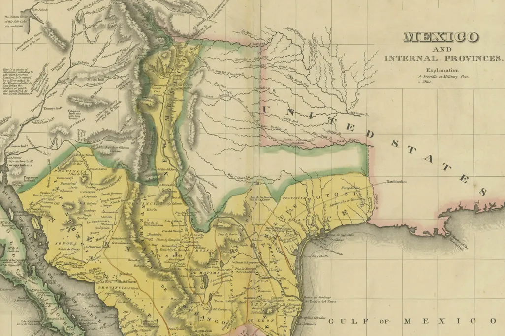 Map of Mexican Texas