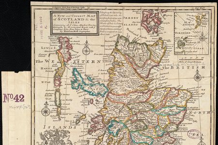 A 1736 map of Scotland—with Shetland in a box.
