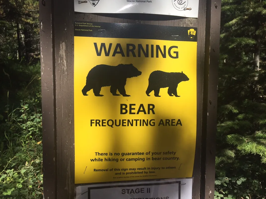 Trailhead warning