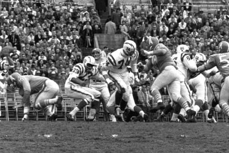 The 1960 AFL Championship game between the Los Angeles Chargers and Houston Oilers was typical of the high-risk, exciting brand of football the AFL was known for.