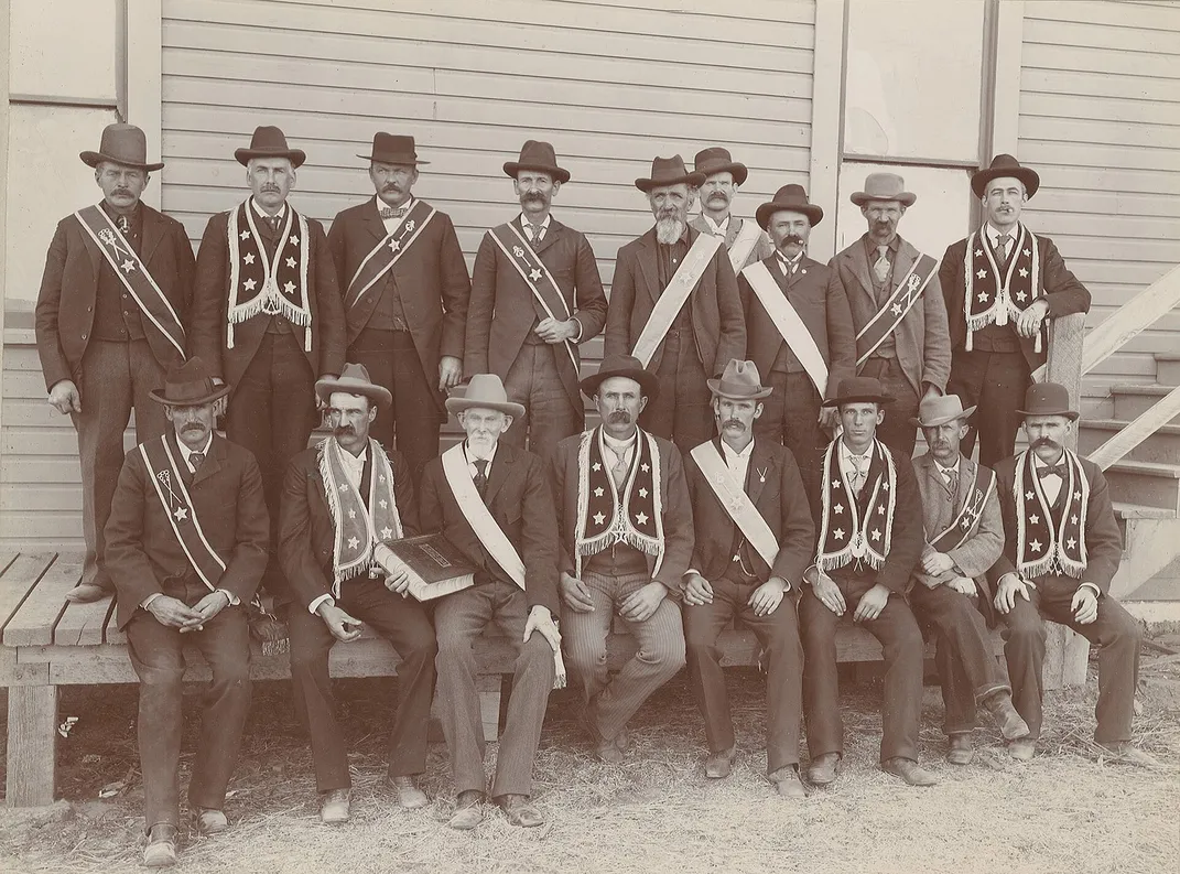 Members of the Independent Order of Odd Fellows, circa 1898