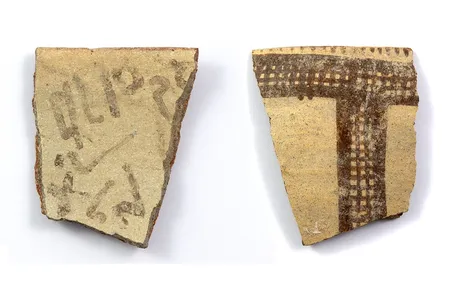 The letters used in the ancient alphabet bear a distinct resemblance to Egyptian hieroglyphs.