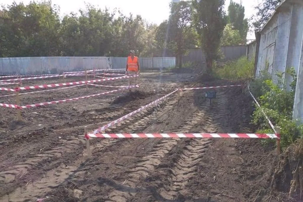 An image of the recently discovered graves in Odessa