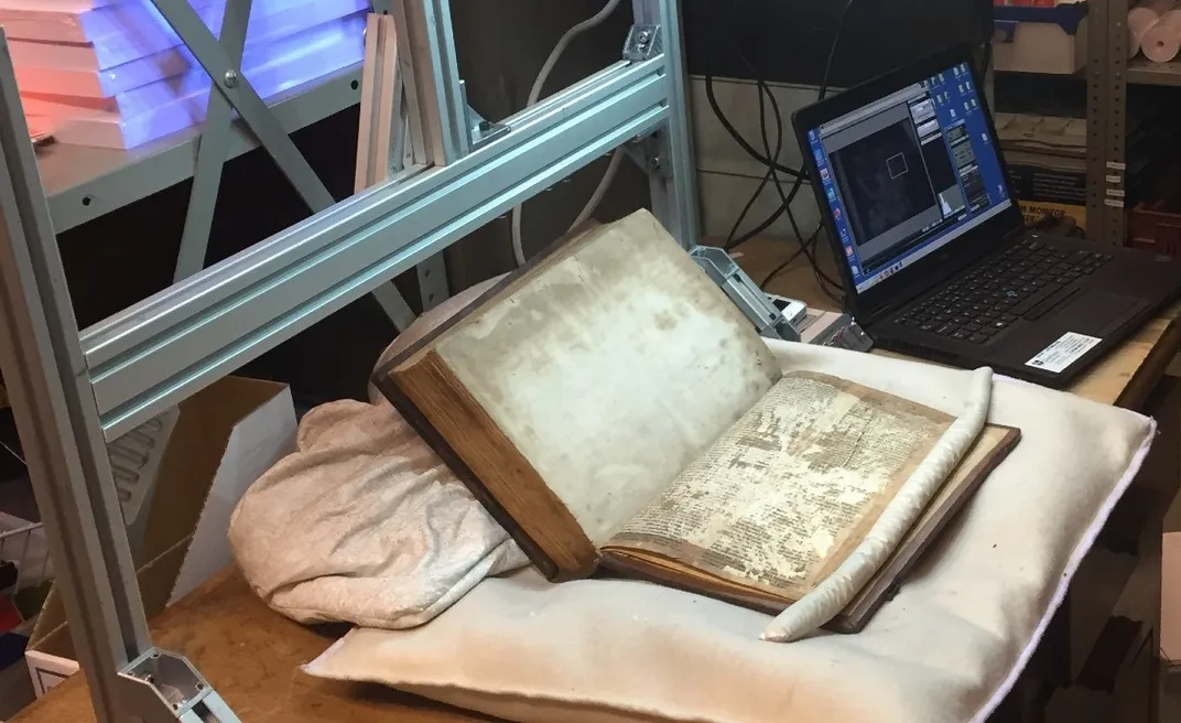Open medieval book