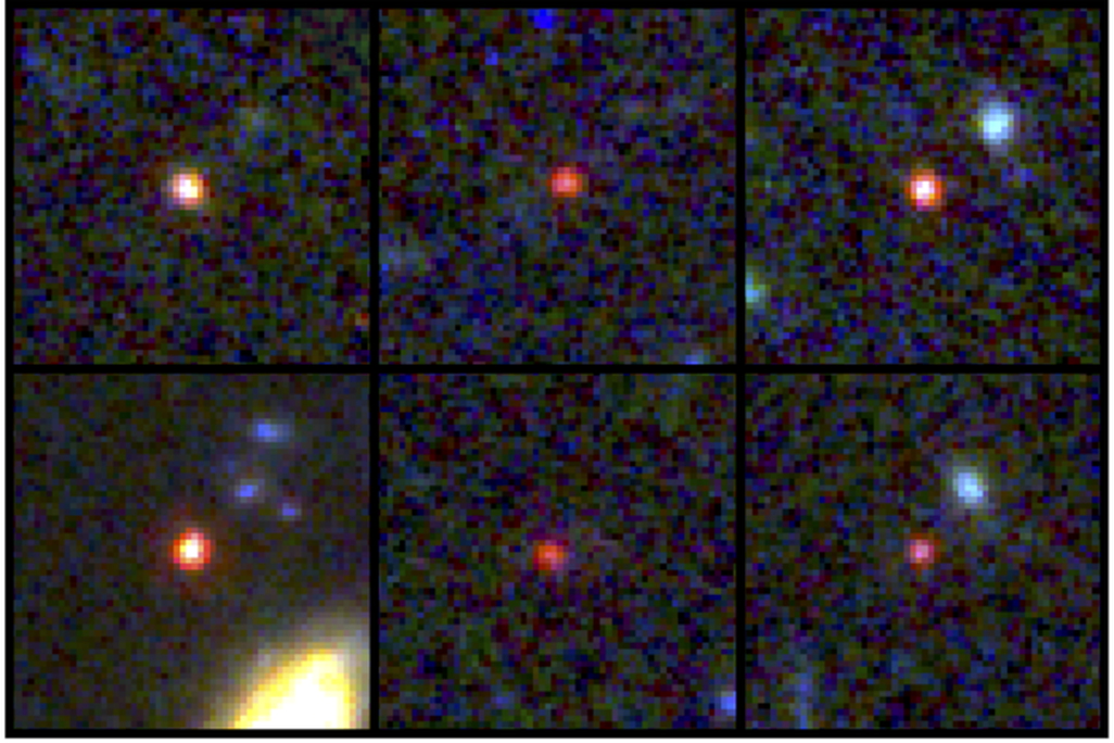 Six galaxies discovered by the James Webb Space Telescope