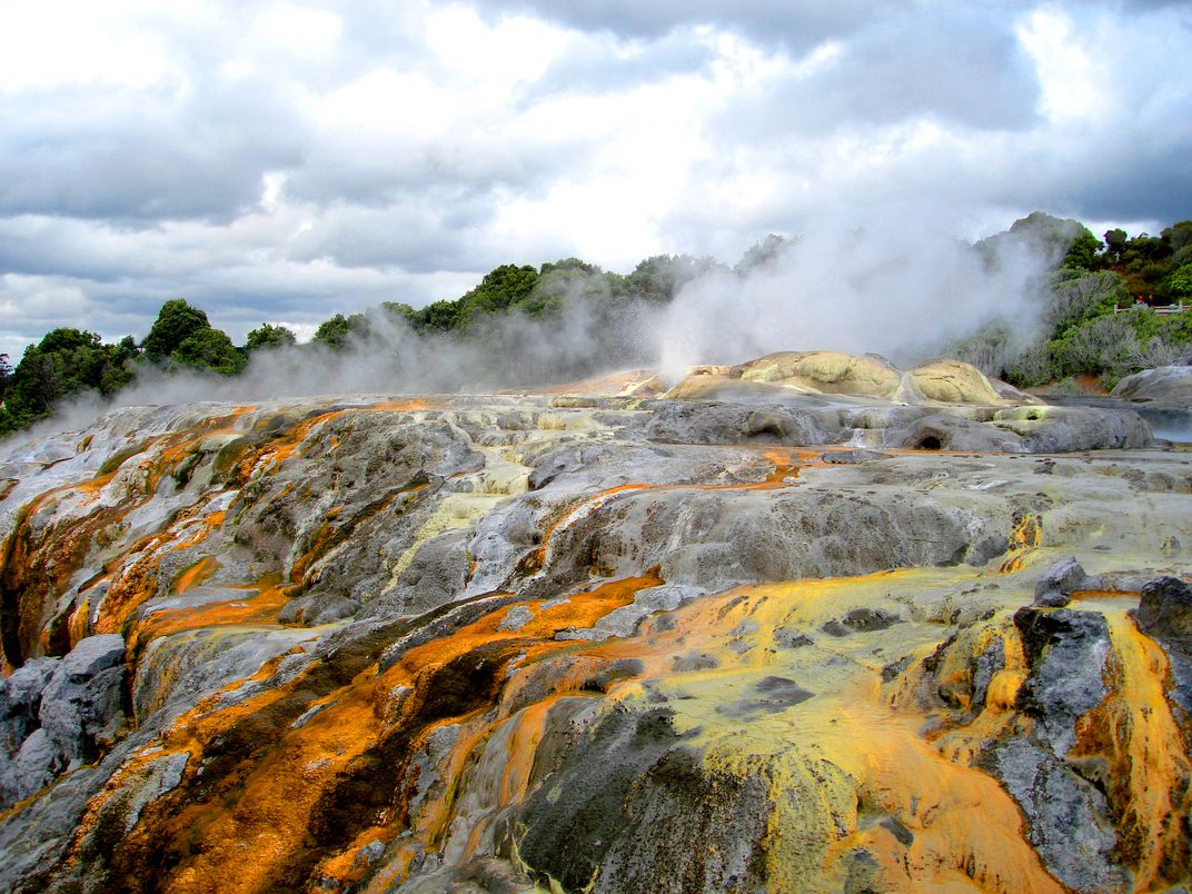 The Po Hutu Geyser in Rotorua