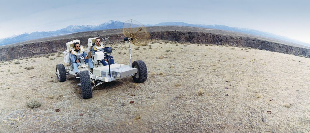 driving the lunar rover in sand on Earth