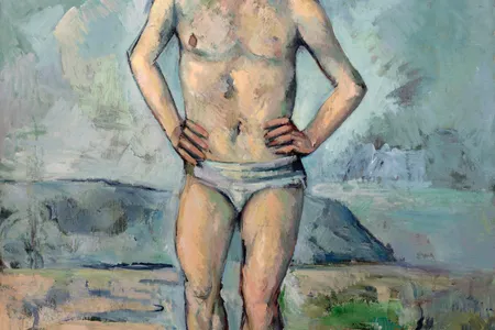 Le Grand Baigneur (The Large Bather) by Paul Cezanne illustrates the kind of bathing suit that inspired the creation of the modern brief.