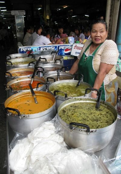curries at a street food stall