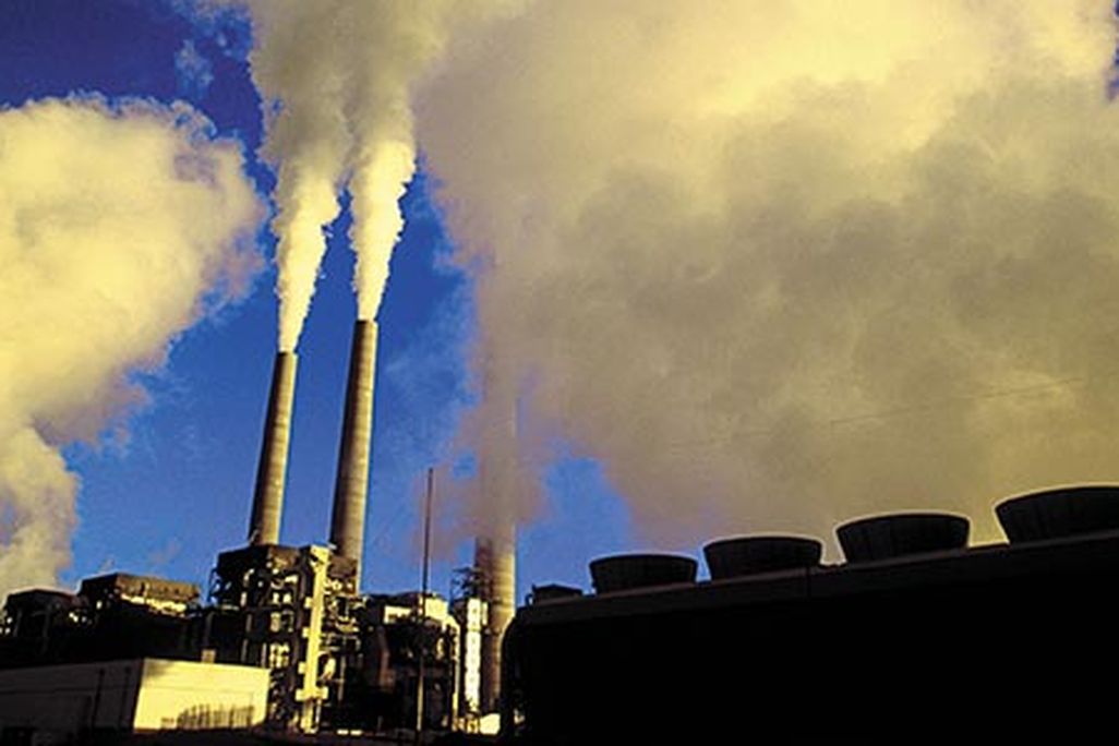 Pollution from a power plant