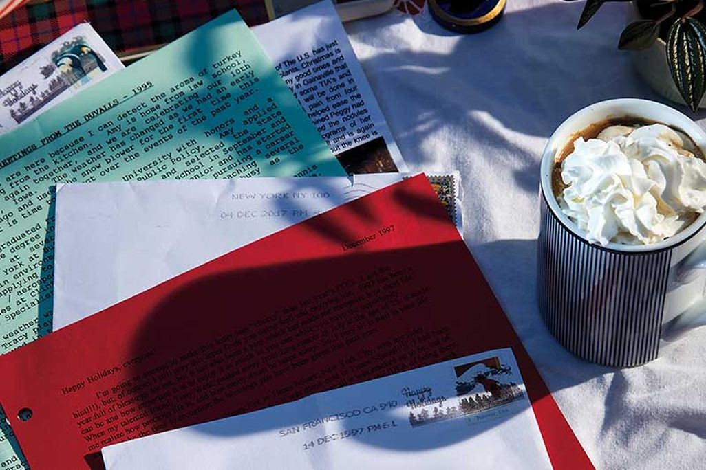 Christmas letter still life