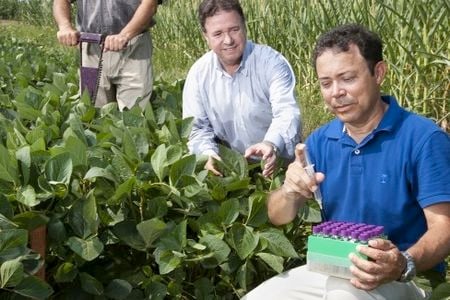 Researchers at the USDA’s expansive Beltsville Agricultural Research Center test greenhouse gas emissions as part of the center’s work on climate change.