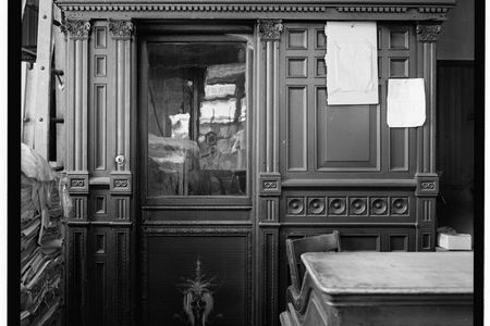 This, the first passenger elevator, was installed in a New York department store in 1857. The elevator is not round, though the first passenger elevator shaft, installed a mile north of this store, was.