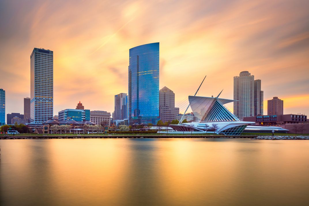 The downtown skyline of Milwaukee